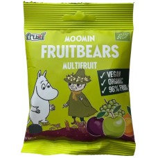 Frugi BIO Moomin marmelādes lācīši ar multiaugļu garšu, bez pievienota cukura, 40g